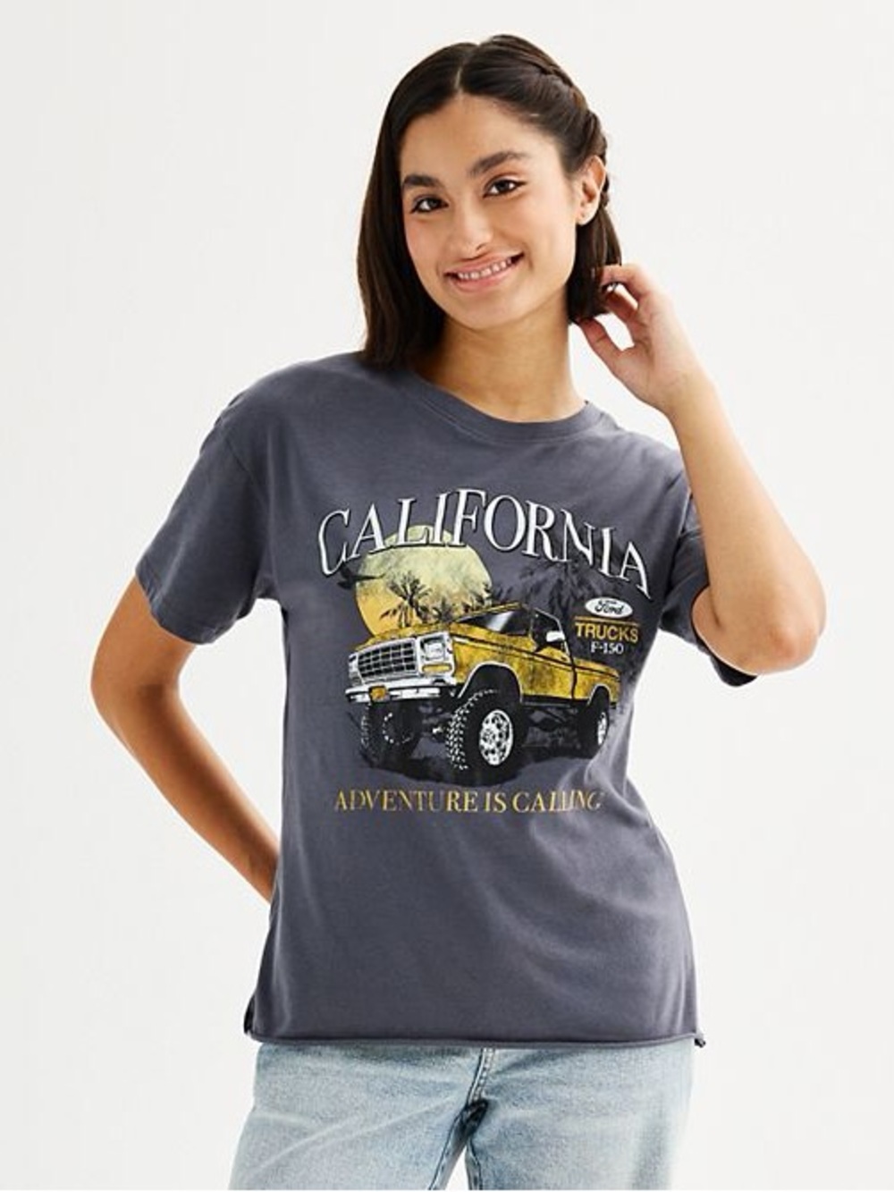 Ford California Truck Adventure is Calling Graphic Tee grey size medium